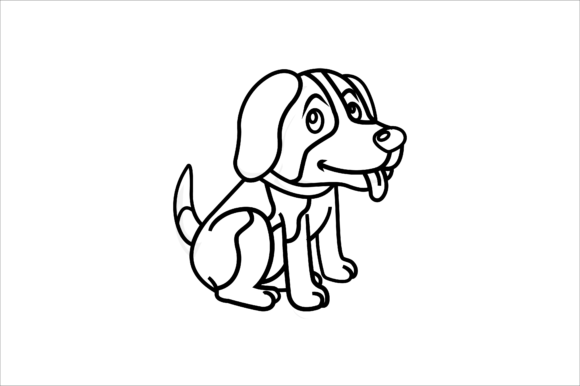 Animal Dog Cartoon Outline