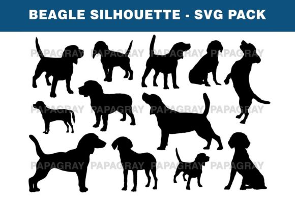 Beagle Dog Silhouette Pack - 14 Designs
