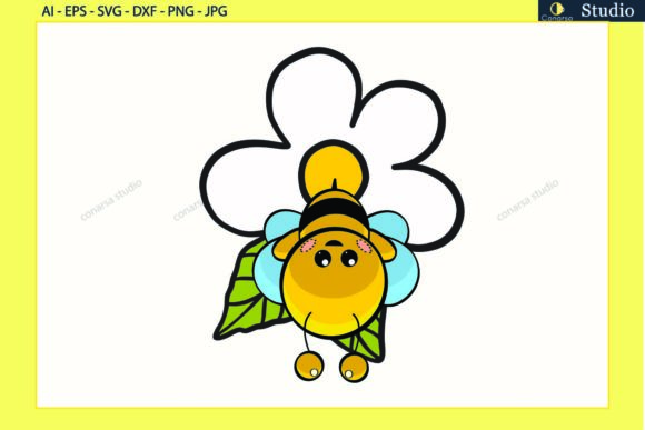 Bee Svg Flowers Kawaii