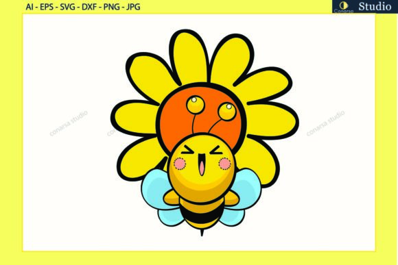 Bee Svg Sunflowers