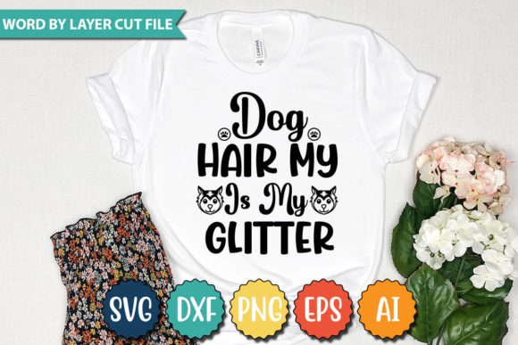 Glitter Dog Hair SVG for Real Projects