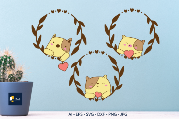 Valentine Dog Frame Love