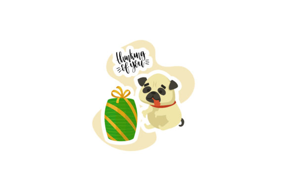 Valentine Dog Giving Gift